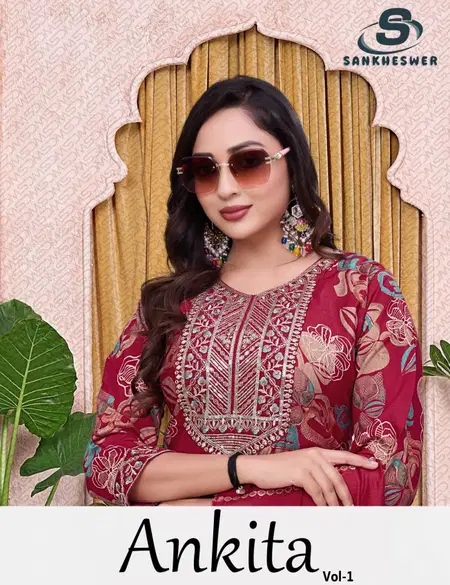 Ankita Vol 1 By Sankheswer Vertican Online Kurti With Bottom Dupatta Wholesale